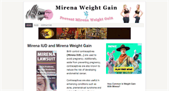 Desktop Screenshot of mirenaweightgain.com